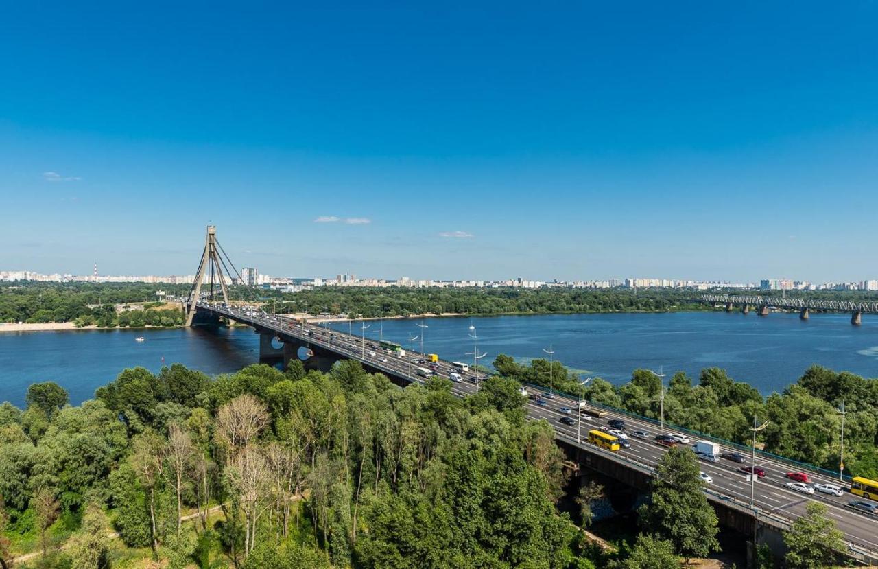 Apartments With Crazy Panoramic View Of The Dniepr Kijev Kültér fotó